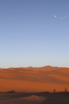 Moon Over Desert Sand